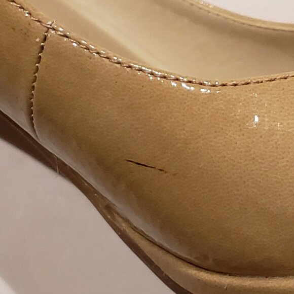 Taupe/Beige Patent High heel sz 6.5 - Picture 8 of 11